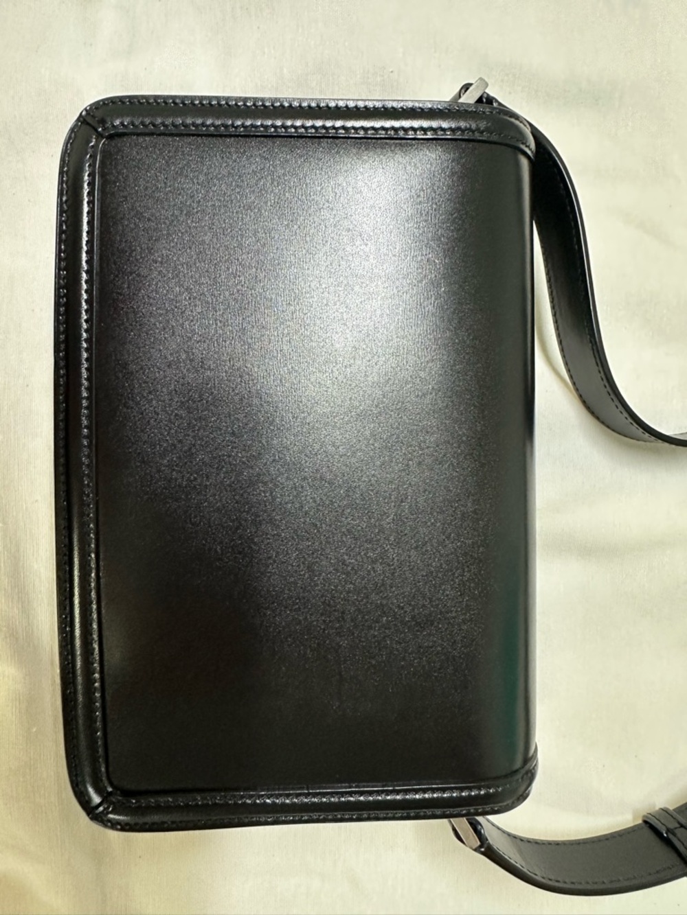 Saint Laurent Black Leather solferino medium Crossbody with Silver YSL Logo bag - Picture 8 of 9